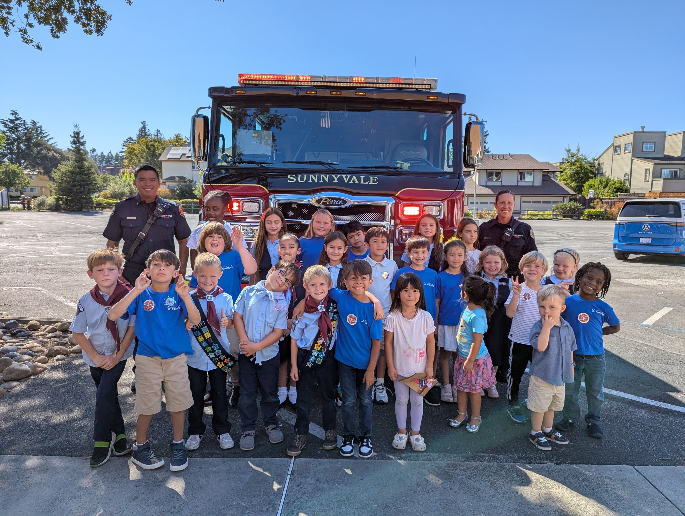Adventurer Club with Sunnyvale firefighters